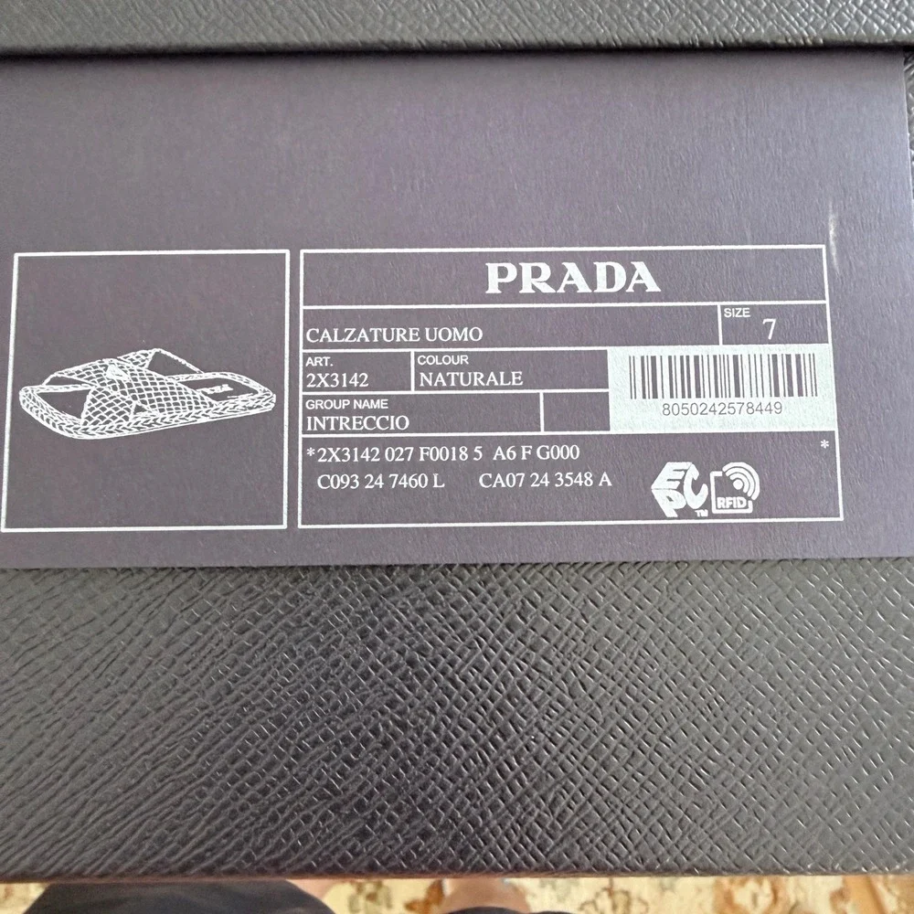 Prada men raffia